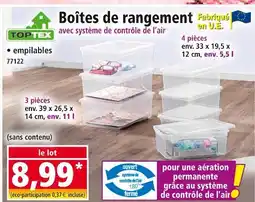Norma TOPTEX Boîtes de rangement offre