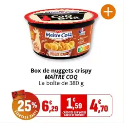 Coccinelle Supermarché MAÎTRE COQ Box de nuggets crispy offre