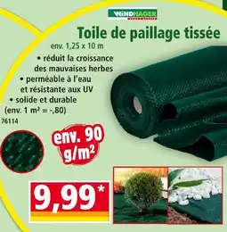 Norma Windhager Toile de paillage tissée offre