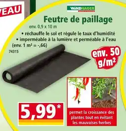Norma WINDHAGER Feutre de paillage offre