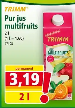 Norma Trimm Pur jus multifruits offre