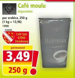 Norma OR BRUN Café moulu dégustation offre