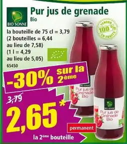 Norma BIO SONNE Pur jus de grenade offre