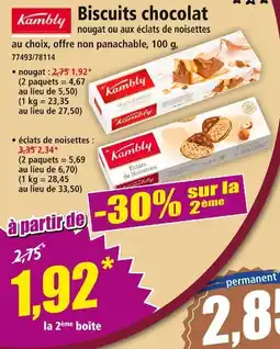 Norma Kambly Biscuits chocolat offre