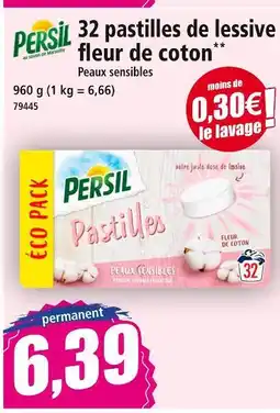 Norma Persil 32 pastilles de lessive fleur de coton offre