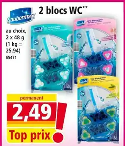 Norma SAUBERMAX 2 blocs WC offre