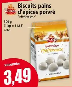 Norma WICKLEIN Biscuits pains d’épices poivré offre