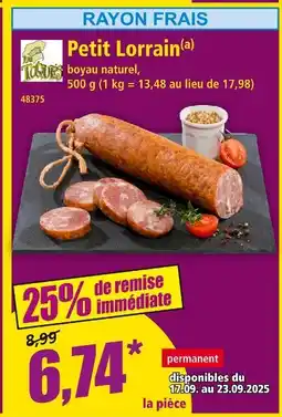 Norma TOQUÉS Petit Lorrain offre