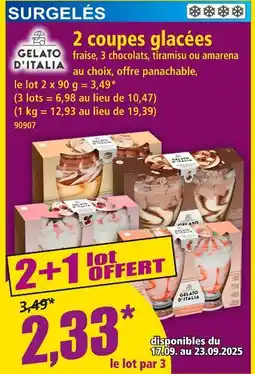 Norma Gelato D'Italia 2 coupes glacées offre