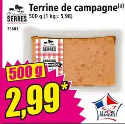 Norma CHARCUTERIE SERRES Terrine de campagne offre