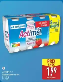 ALDI Actimel - saveurs nature et fraise offre