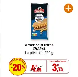 Coccinelle Supermarché CHARAL Americain frites offre