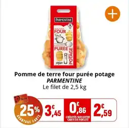 Coccinelle Supermarché PARMENTINE Pomme de terre four purée potage offre