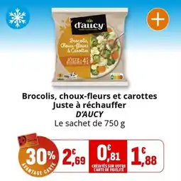 Coccinelle Supermarché D'AUCY Brocolis, choux-fleurs et carottes Juste à réchauffer offre