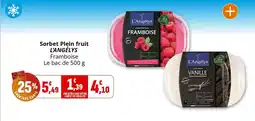 Coccinelle Supermarché L'ANGÉLYS Sorbet Plein fruit offre