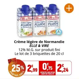 Coccinelle Supermarché ELLE & VIRE Crème légère de Normandie offre