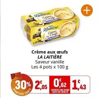 Coccinelle Supermarché LA LAITIÈRE Crème aux œufs offre
