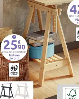 Mr Bricolage Tréteau pin brut offre