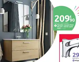 Mr Bricolage Meuble vasque mall 80 cm miroir spot led offre
