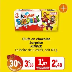 Coccinelle Supermarché KINDER Œufs en chocolat Surprise offre