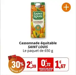 Coccinelle Supermarché SAINT LOUIS Cassonnade équitable offre