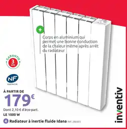 Mr Bricolage Radiateur à inertie fluide idana offre