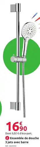 Mr Bricolage Ensemble de douche 3 jets avec barre offre
