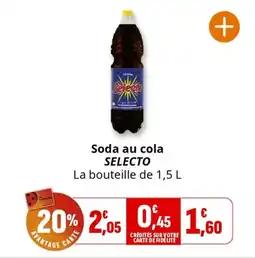 Coccinelle Supermarché SELECTO Soda au cola offre