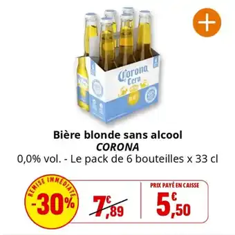 Coccinelle Supermarché CORONA Bière blonde sans alcool offre