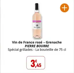 Coccinelle Supermarché PIERRE BOURRE Vin de France rosé - Grenache offre