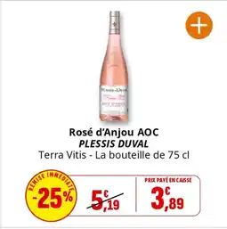Coccinelle Supermarché PLESSIS DUVAL Rosé d'Anjou AOC offre