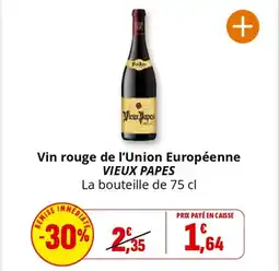 Coccinelle Supermarché VIEUX PAPES Vin rouge de l'Union Européenne offre