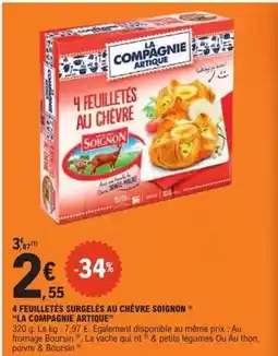E.Leclerc Express Soignon - 4 feuilletés surgelés au chèvre offre