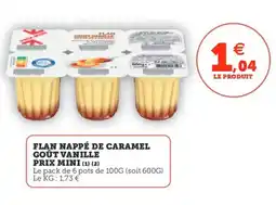 Utile Flan nappé de caramel goût vanille offre