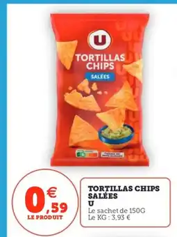 Utile Tortillas chips salées u offre