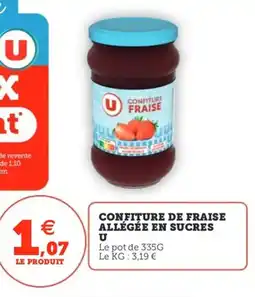 Utile Confiture de fraise allégée en sucres u offre