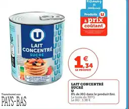 Utile Lait concentré sucré u offre