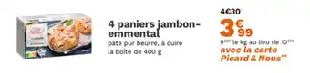 Picard 4 paniers jambon- emmental offre