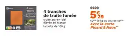 Picard 4 tranches de truite fuméla offre