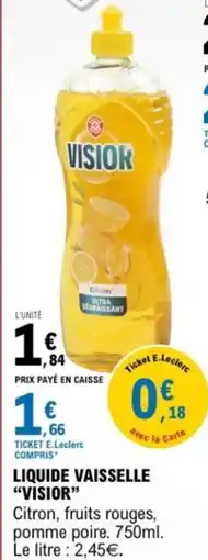 E.Leclerc Liquide vaisselle visior offre
