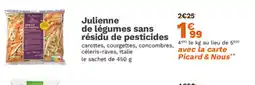 Picard Julienne de légumes sans résidu de pesticides offre