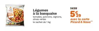 Picard Légumes à la basquaise offre