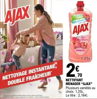 E.Leclerc Nettoyant menager ajax offre