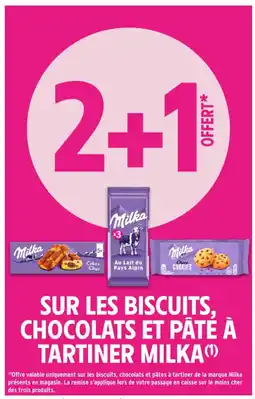 Intermarché Contact MILKA Sur les biscuits, chocolats et pâté à tartiner offre