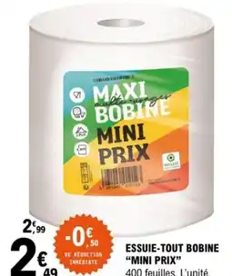 E.Leclerc Essuie-tout bobine mini prix offre