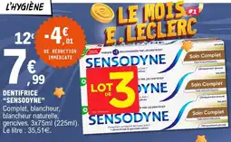 E.Leclerc Dentifrice sensodyne offre