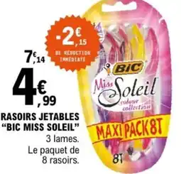 E.Leclerc Rasoirs jetables bic miss soleil offre