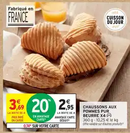 Intermarché Contact Chaussons aux pommes pur beurre x4 offre