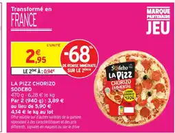 Intermarché Contact SODEBO La pizz chorizo offre