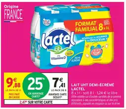 Intermarché Contact LACTEL Lait uht demi-écréme offre